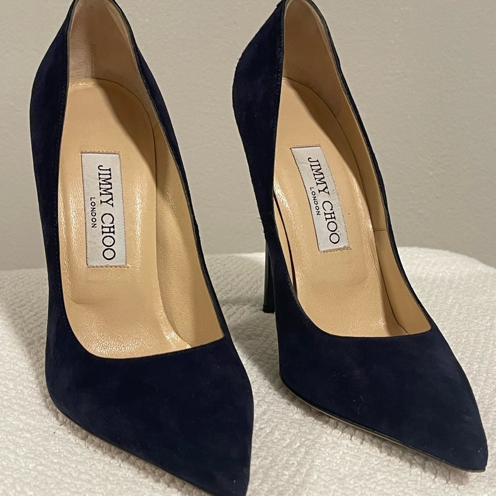 Jimmy Choo Heels - Anouk - Size  36.5 - Navy Blue